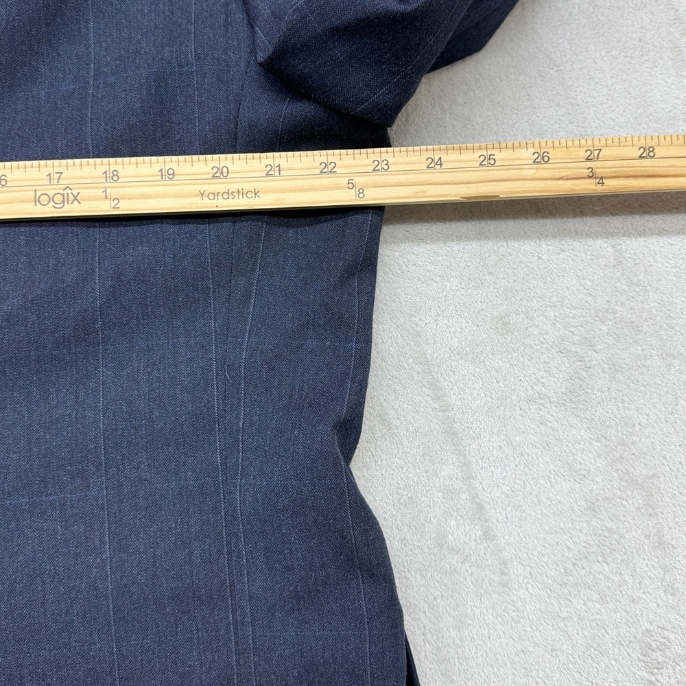 Evan-Picone Suit Mens 44L Navy Blue Pinstripe Wool 2-Piece Blazer Trousers USA - Picture 7 of 16